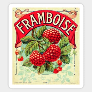 Retro poster - pub - vintage - Raspberry - Fruit - Sticker